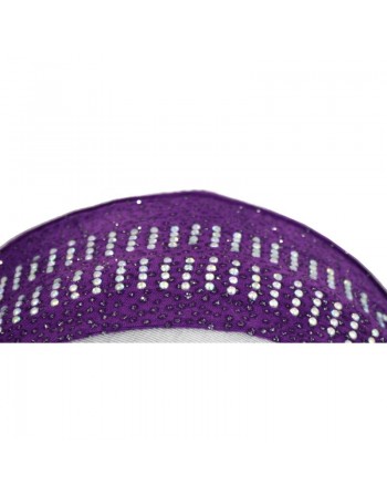Hijab violet pailleté avec boutons et chaines fines 