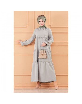 Robe ample style habillé (Vêtement chic pour femme voilée 2024) - Couleur menthe 