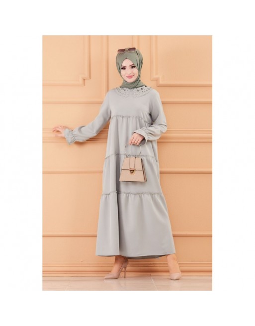 Robe ample style habillé (Vêtement chic pour femme voilée 2024) - Couleur menthe Robe ample style habillé (Vêtement chic pour femme voilée 2024) - Couleur menthe