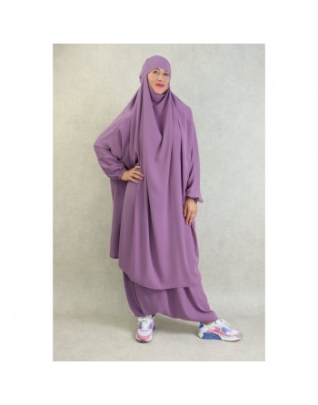 Ensemble Jilbab femme deux (2) pièces cape et seroual (pantalon) - Plusieurs couleurs de Jilbeb disponibles 