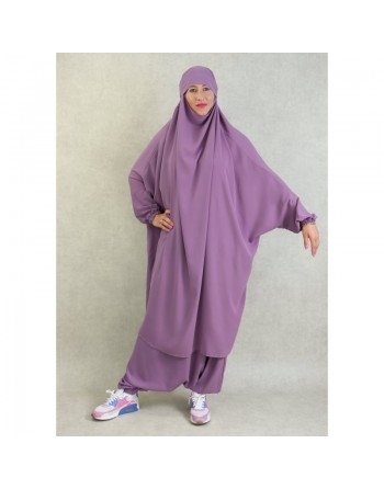 Ensemble Jilbab femme deux (2) pièces cape et seroual (pantalon) - Plusieurs couleurs de Jilbeb disponibles 