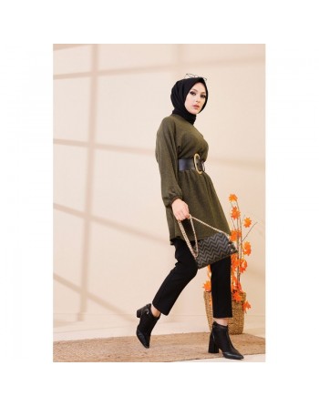 Tunique ample (Vêtement femme voilée) - Couleur kaki 