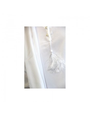 Abaya marque ALHaya de couleur blanche avec manches élastiques et son châle 