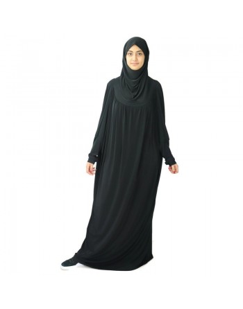 Jilbab ample une pièce - Marque Best Ummah (Boutique Jilbeb femme musulmane) - Couleur noir 