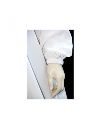 Abaya marque ALHaya de couleur blanche avec manches élastiques et son châle 