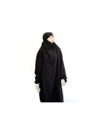 Jilbab 2 pièces marque Alhaya (Cape + pantalon) - Couleur noire 