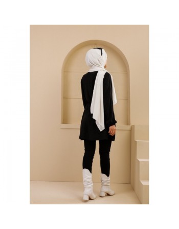 Tunique ample pour femme (Vêtement hijab) - Couleur noir 