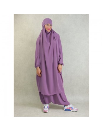 Ensemble Jilbab femme deux (2) pièces cape et seroual (pantalon) - Plusieurs couleurs de Jilbeb disponibles 