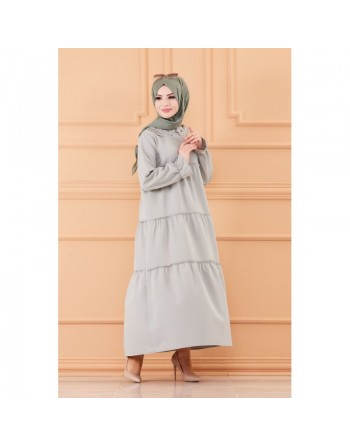 Robe ample style habillé (Vêtement chic pour femme voilée 2024) - Couleur menthe 