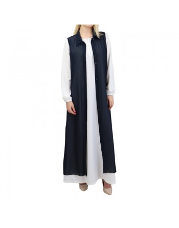 Gilet long transparent boutonnée - Plusieurs couleurs disponibles 