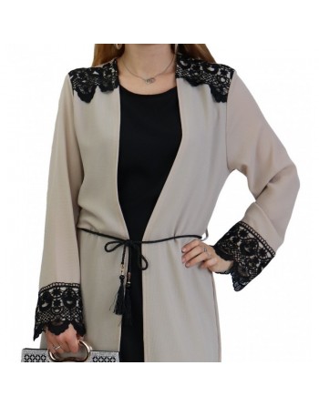 Robe kimono intégré - Couleur Beige 