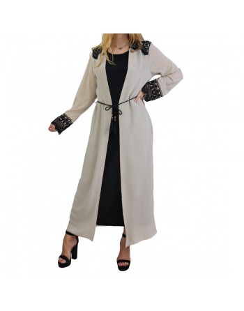 Robe kimono intégré - Couleur Beige 