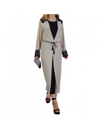 Robe kimono intégré - Couleur Beige 