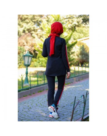 Ensemble décontracté et sport (Tenue de sport femme voilée) - Couleur noir 