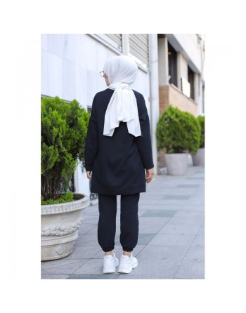 Tenue décontractée et sport deux pièces (Tunique et Pantalon) adaptée à la femme musulmane - Vêtement à 3 couleurs :... 