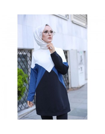 Tenue décontractée et sport deux pièces (Tunique et Pantalon) adaptée à la femme musulmane - Vêtement à 3 couleurs :... 