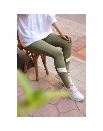 Legging femme - Pantalon moulant femme pour le sport - Couleur Kaki 