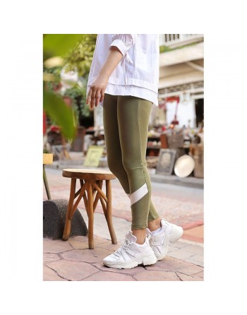 Legging femme - Pantalon moulant femme pour le sport - Couleur Kaki 