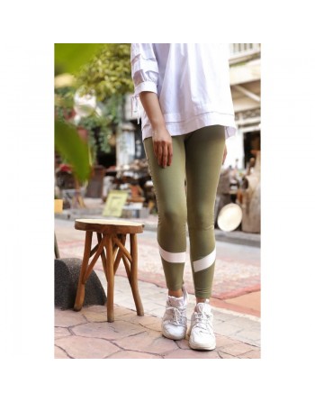 Legging femme - Pantalon moulant femme pour le sport - Couleur Kaki 