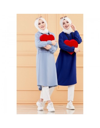 Tunique ample avec capuche (Tenue décontractée pour femme voilée) - Autres couleurs 
