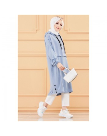 Tunique ample avec capuche (Tenue décontractée pour femme voilée) - Autres couleurs 
