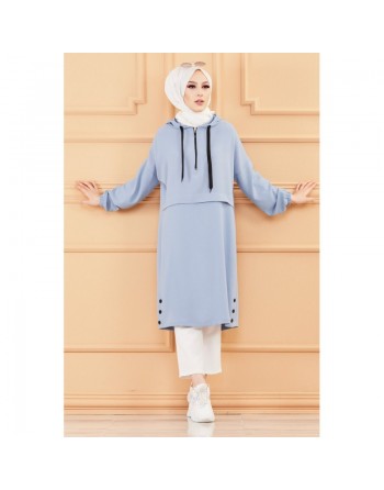 Tunique ample avec capuche (Tenue décontractée pour femme voilée) - Autres couleurs 