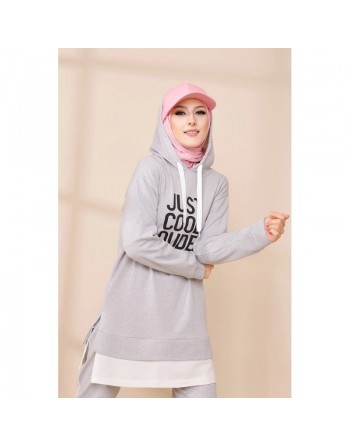 Survêtement avec extension blanche - Ensemble Sweat à capuche imprimé (Boutique Hijab France - Vente en ligne de... 