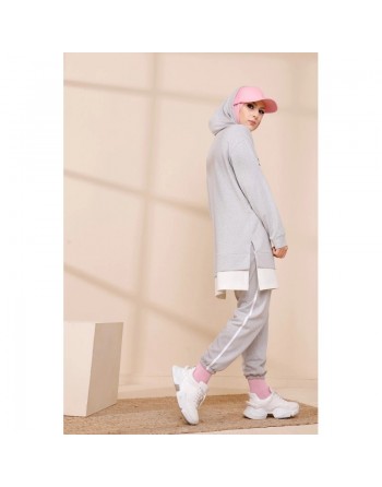 Survêtement avec extension blanche - Ensemble Sweat à capuche imprimé (Boutique Hijab France - Vente en ligne de... 