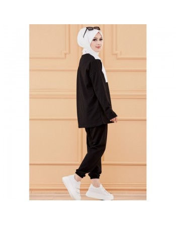 Ensemble sport - Couleur noir et blanc 
