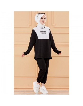 Ensemble sport - Couleur noir et blanc 