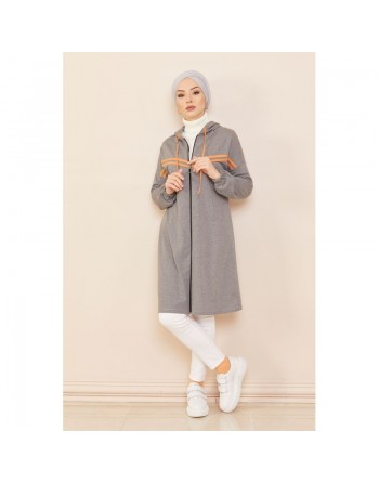 Veste Cardigan style décontracté (Vêtement moderne) - Couleur anthracite 
