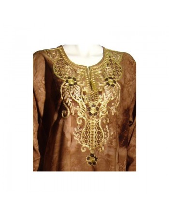 Robe Firdaws couleur cuir (Taille standard) 