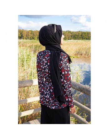 Ensemble assorti : Robe et Veste-Gilet (Modest Fashion) - Couleur noire 
