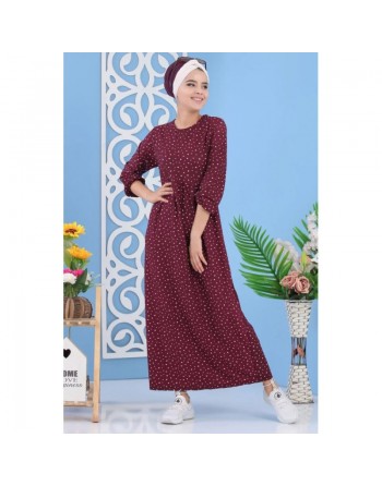 Robe pas cher imprimée étoiles pour femme style décontracté (Grande taille disponible) - Couleur Violet 