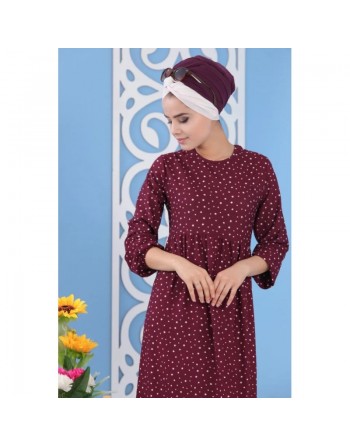 Robe pas cher imprimée étoiles pour femme style décontracté (Grande taille disponible) - Couleur Violet 