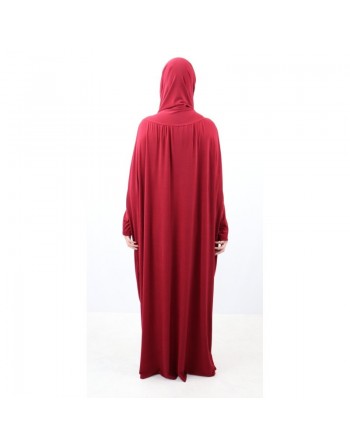 Jilbab ample une pièce - Marque Best Ummah (Boutique Jilbeb femme musulmane) - Couleur bordeaux 