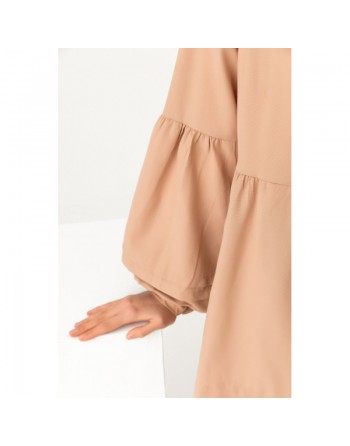 Tunique ample à manches larges pour femme - Couleur beige 