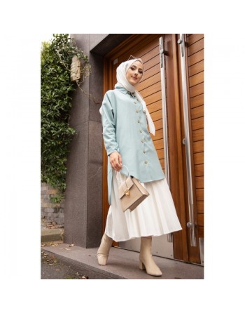 Chemise longe pour femme (Vêtements pour hijab) - Couleur menthe 