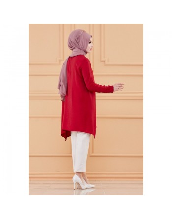 Tunique ample coupe originale (Vetement Hijab pour femme musulmane) - Couleur bordeaux 