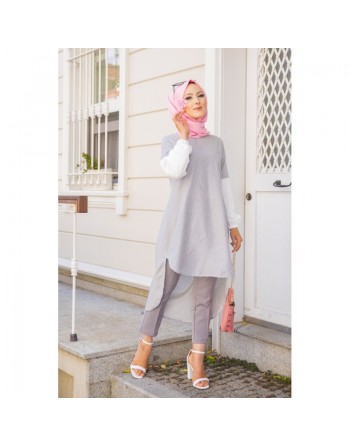 Tunique pour femme à rayures noires 