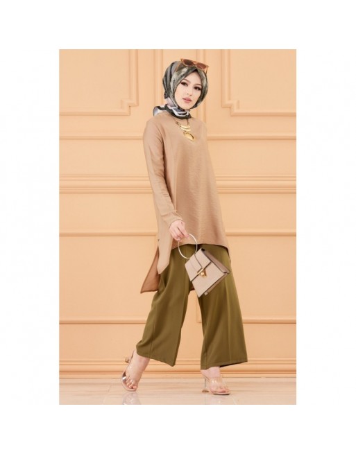 Tunique ample style chic (Vêtement pour femme voilée) - Couleur beige Tunique ample style chic (Vêtement pour femme voilée) - Couleur beige