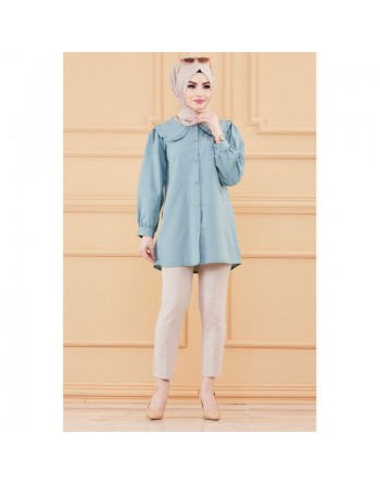 Tunique style habillé (Nouveau Vêtement chic hijab) - Couleur menthe 