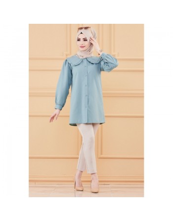 Tunique style habillé (Nouveau Vêtement chic hijab) - Couleur menthe 