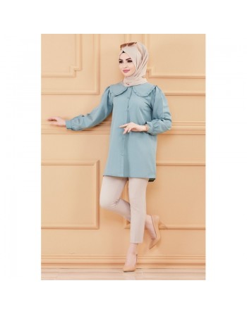 Tunique style habillé (Nouveau Vêtement chic hijab) - Couleur menthe 