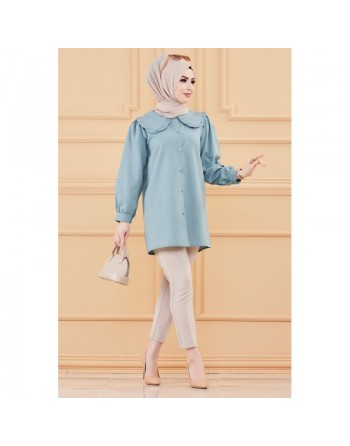 Tunique style habillé (Nouveau Vêtement chic hijab) - Couleur menthe 