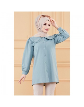 Tunique style habillé (Nouveau Vêtement chic hijab) - Couleur menthe 