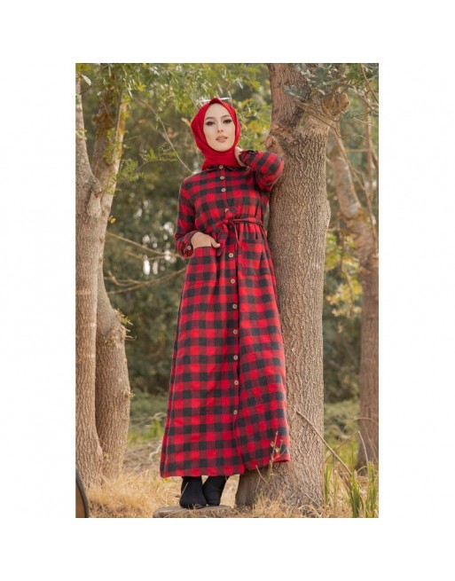 Robe chemise longue boutonnée à carreaux (Vetement en ligne femme musulmane boutique musulmane Paris - France) - Couleur... Robe chemise longue boutonnée à carreaux (Vetement en ligne femme musulmane boutique musulmane Paris - France) - Couleur...