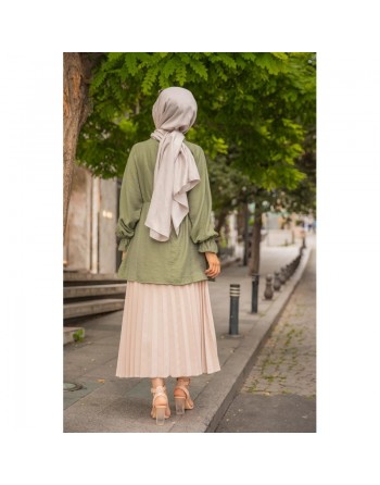 Tunique ample pour femme (Boutique de vêtements musulmans en ligne) - Couleur kaki 