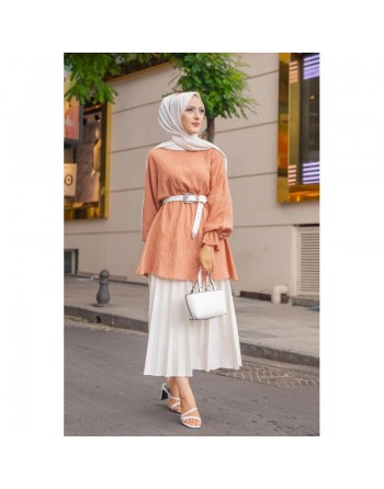 Tunique ample pour femme (Mode Musulmane Paris) - Couleur vison 
