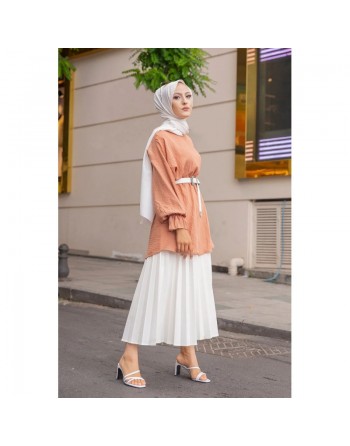Tunique ample pour femme (Mode Musulmane Paris) - Couleur vison 